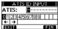ICOM IC-M330GE - Inserimento dell'ID ATIS (per le versioni olandese e tedesca) - 1