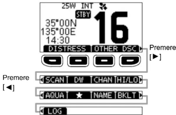 ICOM IC-M330GE - ◇ Selezione di una funzione del tasto software - 1