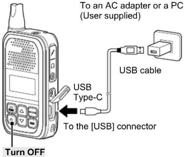 ICOM IC-U20SR - ◇Charging directly - 1