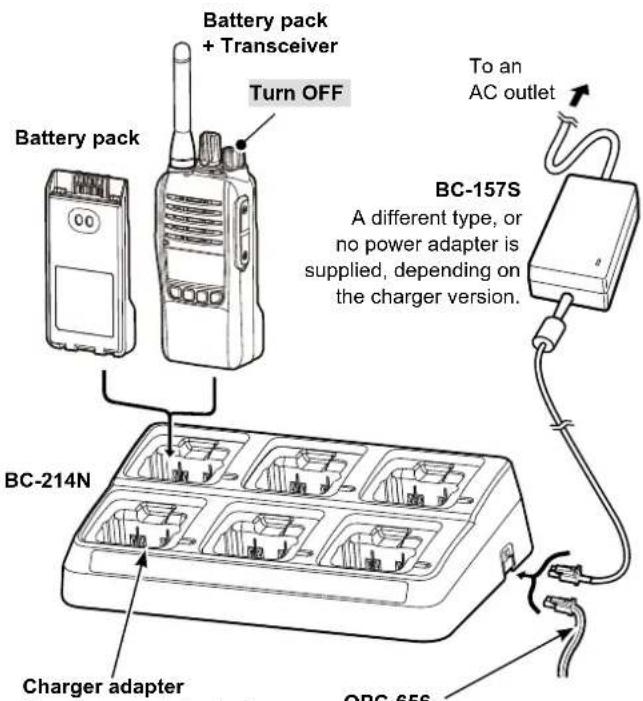 ICOM IC-F29SDR - ◇ Rapid charging with the BC-214N - 1
