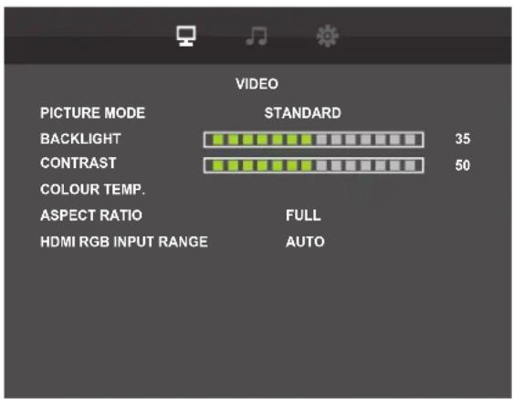 AG Neovo VA4301 - Réglages VIDÉO - 1