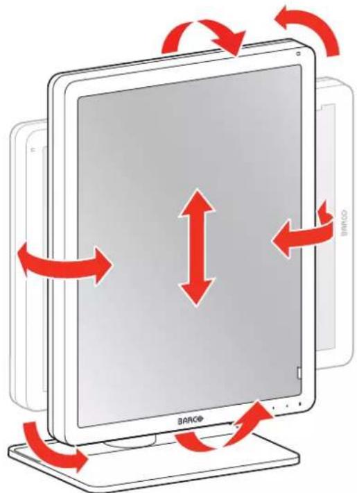 Barco Nio Gray 5.8MP MDNG-6221 - Pour régler la position de l'écran - 2