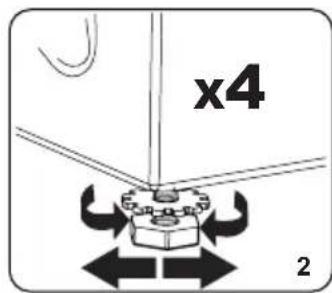 DE DIETRICH DWF484QJE - Füße/verstellbare Streben anpassen - 2