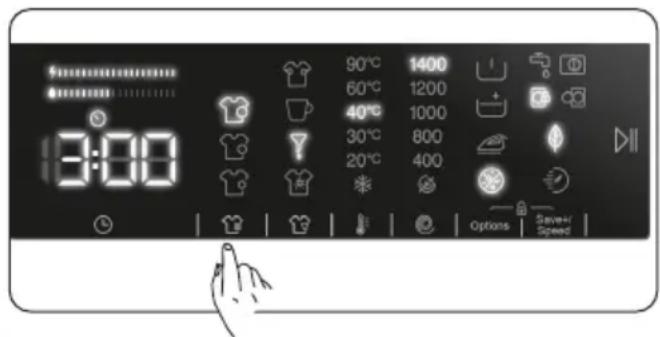 DE DIETRICH DWF484QJE - Selecting the level of soiling - 1
