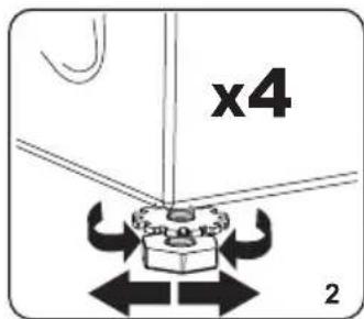 DE DIETRICH DWF484QJE - Nastavenie nožičiek/Nastavenie nastavitelných podper - 2