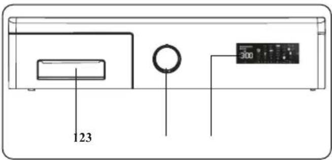 DE DIETRICH DWF484QJE - PRÉSENTATION DU BANDEAU DE COMMANDES - 1