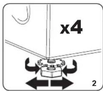 DE DIETRICH DWF484QJE - Regulación de las patas/los soportes regulables - 2