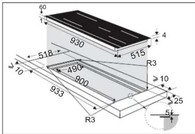 DE DIETRICH DPI4932BP - FITTING THE HOB - 6