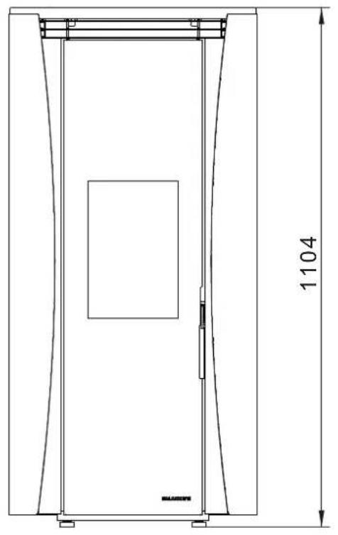 Palazzetti Ecofire Vivi 9 - Abmessungen - 2