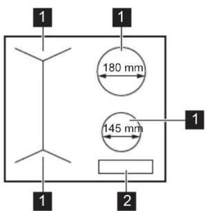 ELECTROLUX EIV63443CT - Anordnung der Kochflächen - 1