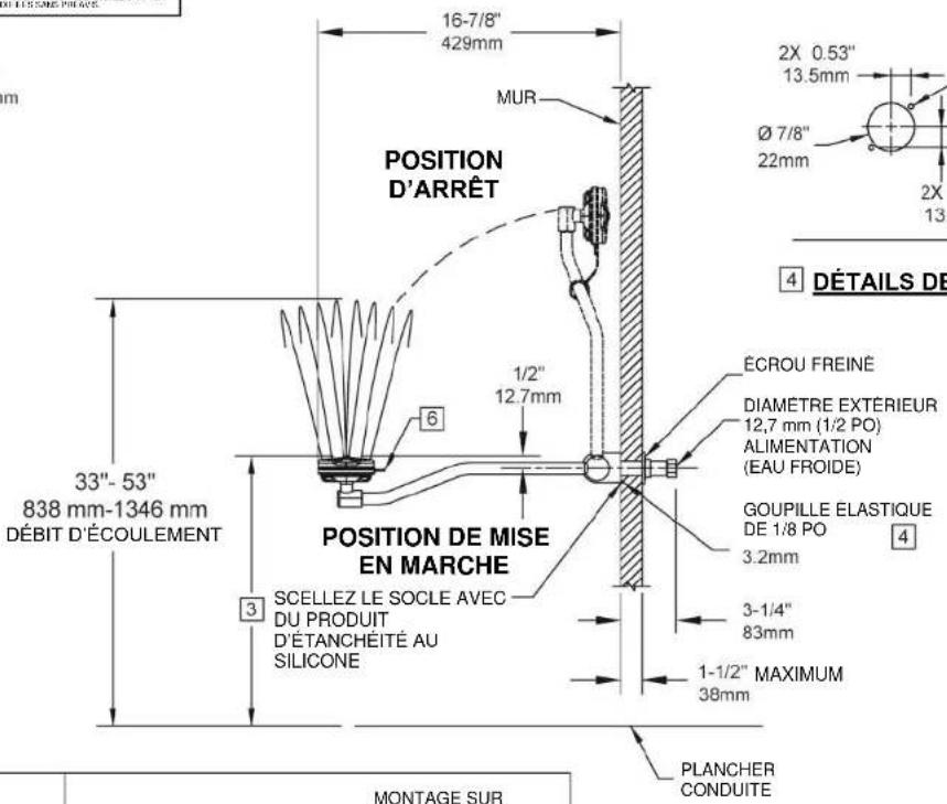 Haws 7610 - CONFIGURATION DU MODELE 7610 MONTÉ SUR PLATEFORME - 2