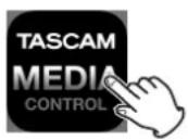 TASCAM MP-800U DAB - Die Verbindung mit der Fernbedienungs-App herstellen - 1