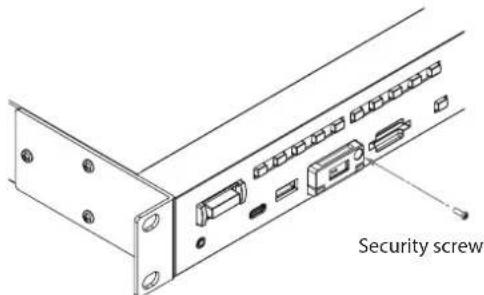 TASCAM MP-800U DAB - Using the security screw - 1