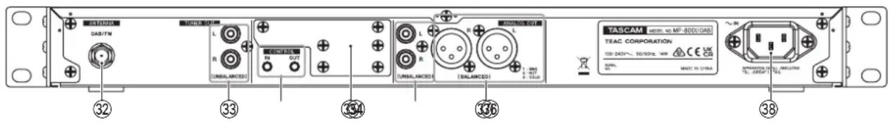 TASCAM MP-800U DAB - Geräterückseite - 1