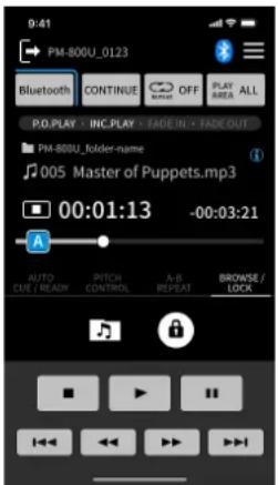 TASCAM MP-800U DAB - Die Verbindung mit der Fernbedienungs-App herstellen - 2