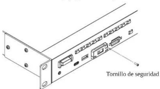 TASCAM MP-800U DAB - Uso del tornillo de seguridad - 1