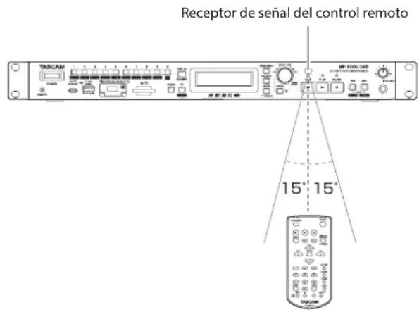 TASCAM MP-800U DAB - Uso del control remoto inalámbrico - 1