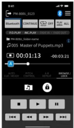 TASCAM MP-800U DAB - Conexión con la app de control específica - 2