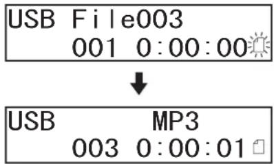 USB File003 001 0:00:00 ↓ USB MP3 003 0:00:01