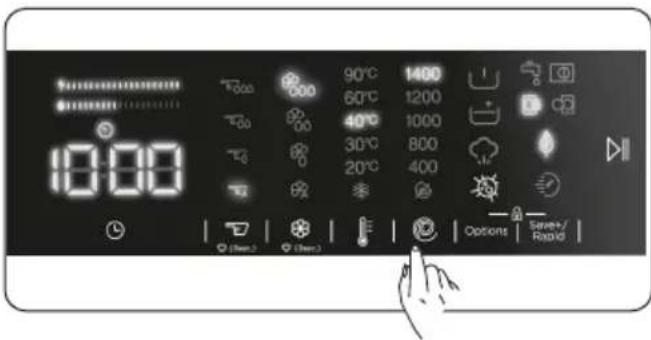 DE DIETRICH DWF394QWE - Centrifugálási sebesség választása - 1