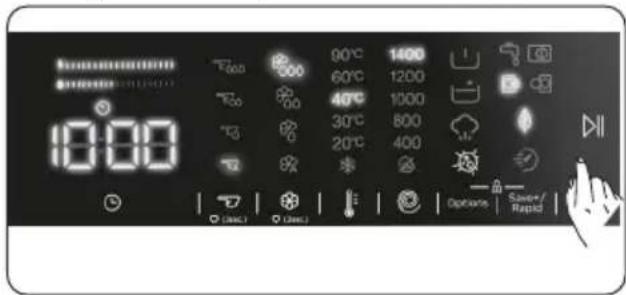 DE DIETRICH DWF394QWE - Start/pauze-knop - 1