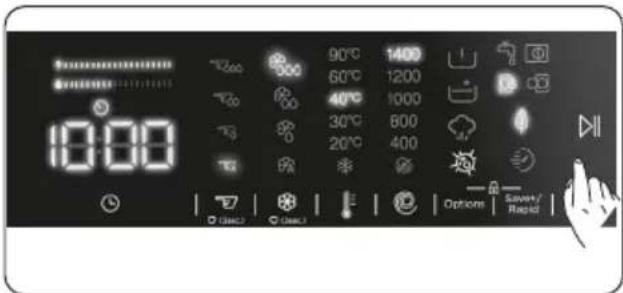 DE DIETRICH DWF394QWE - Tasto Start/Pause (avvio/pausa) - 1