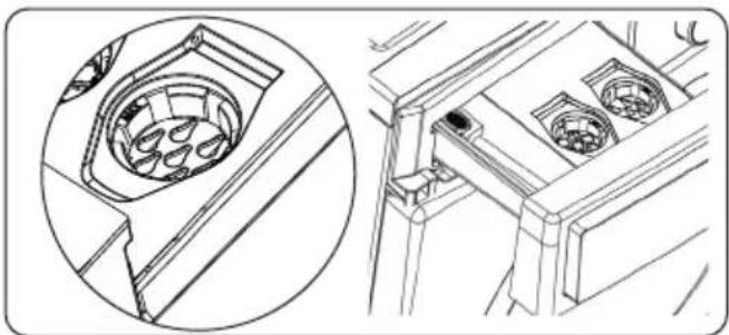 DE DIETRICH DWF394QWE - Beholder for flytende vaskemiddel (automatisk dosering): - 1