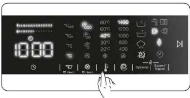 DE DIETRICH DWF394QWE - Välja tvättvattentemperatur - 1