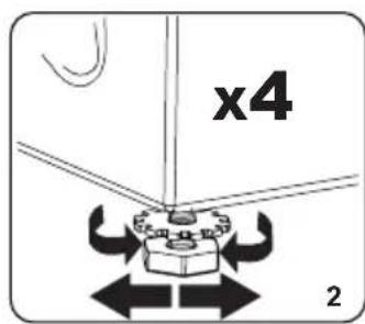 DE DIETRICH DWF394QWE - Regulación de las patas/los soportes regulables - 2