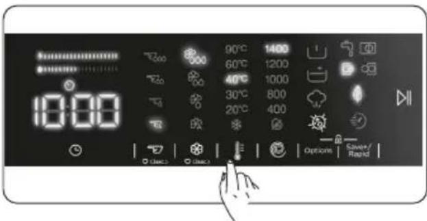 DE DIETRICH DWF394QWE - Wastemperatuur kiezen - 1