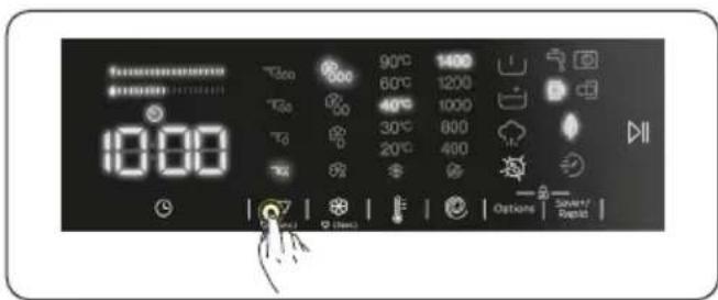 DE DIETRICH DWF394QWE - Deve desativar a função do detergente líquido (dosagem automática). - 1