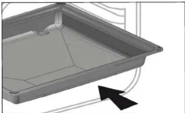 DE DIETRICH DKC4536H - - Emaljerad universalplat, droplat 45 mm - 1