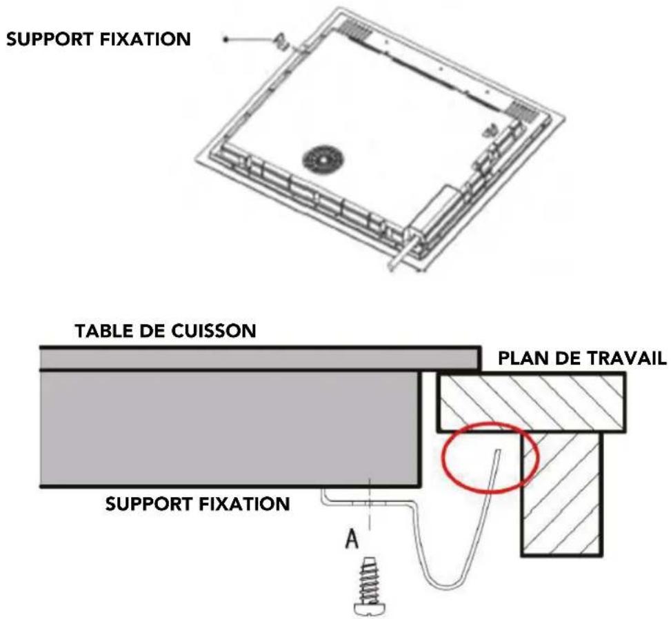 SUPPORT FIXATION TABLE DE CUISSON PLAN DE TRAVAIL SUPPORT FIXATION A