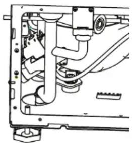Café UCC15NPRII - A : Drain de plancher sous l'appareil - 1