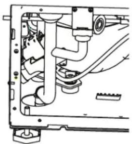 Café UNC15NPWII - A: Drain de plancher sous l'appareil - 1