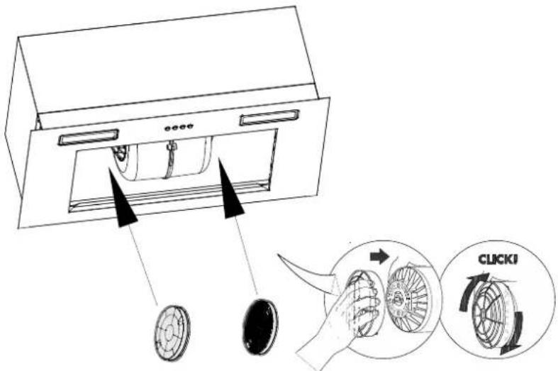 CIARRA CBCS6926A - Installer le filtre à charbon (Mode Recyclage): - 2