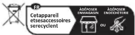 FR Cetappareil etsesaccessoires serecyclent ADÉPOSER ENMAGASIN ADÉPOSER ENDÉCHETERIE OU
