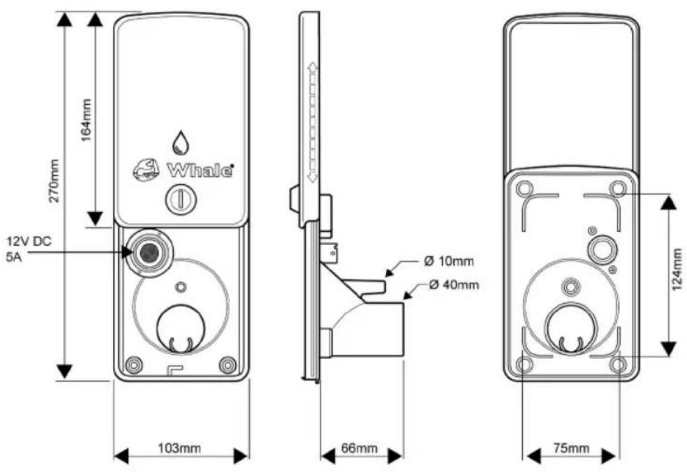 Whale Onboard Tank Fill Socket - Technical Data - 1
