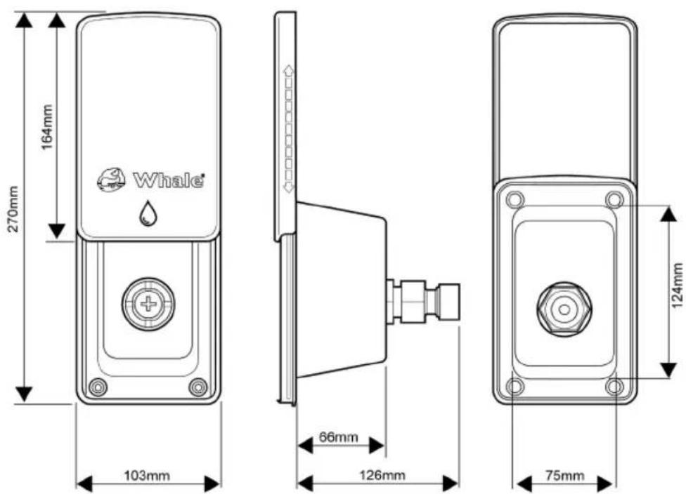 Whale Onboard Tank Fill Socket - Technical Data - 1
