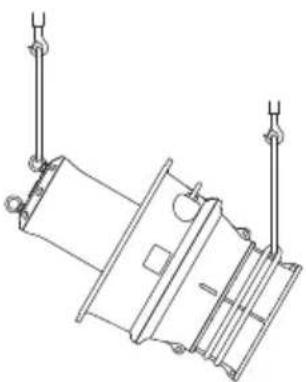 Grundfos KPL.1800.700.16.T.50.17.L.40 - Levage avec un ou deux câbles métallique Levage avec un câble métallique - 8