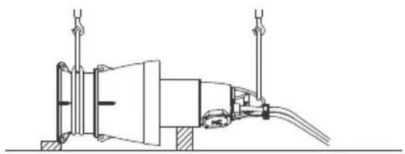 Grundfos KPL.1800.700.16.T.50.17.L.40 - Levage avec un ou deux câbles métallique Levage avec un câble métallique - 5