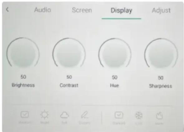 INFOCUS JTouch INF7555 - DISPLAY ADJUSTMENT - 1