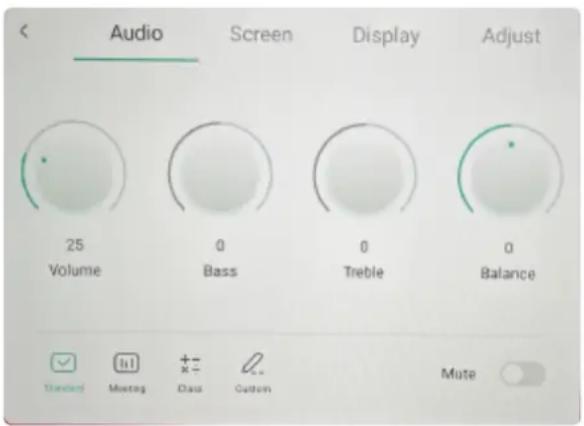 INFOCUS JTouch INF7555 - AUDIO ADJUSTMENT - 1