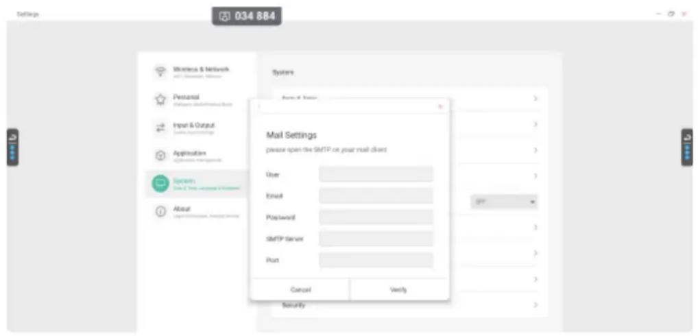 INFOCUS JTouch INF7555 - Email Settings - 1