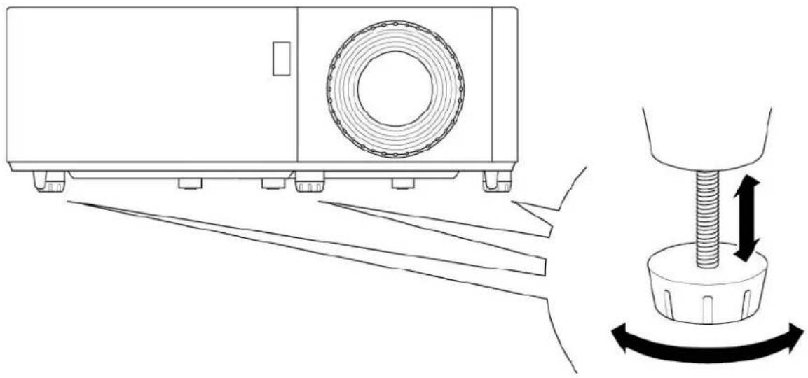 INFOCUS JTouch INF7555 - RÉGLAGE DE LA HAUTEUR ET L'INCLINAISON DE L'IMAGE - 1