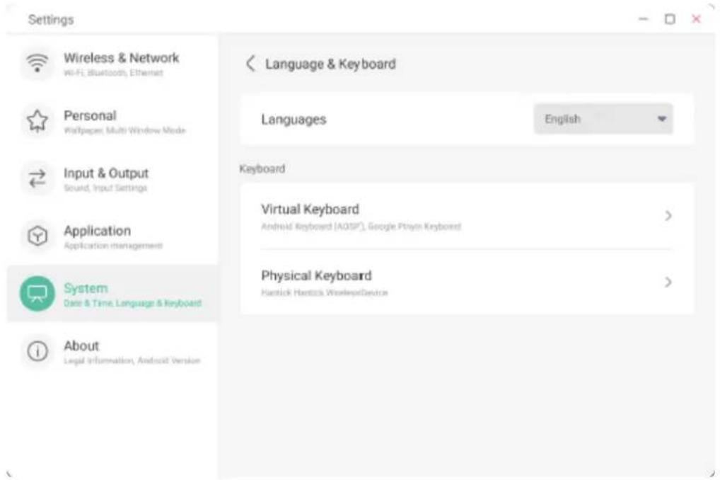 INFOCUS JTouch INF8655 - Language & Keyboard - 1