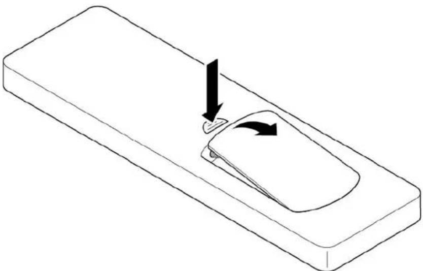 INFOCUS JTouch INF8655 - INSERTION DES PILES DANS LA TÉLÉCOMMANDE - 1