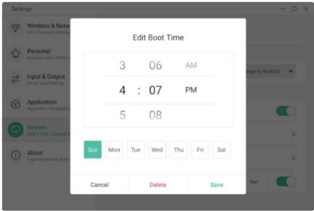 INFOCUS JTouch INF9855 - Startup & Shutdown Schedules - 4