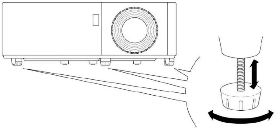 INFOCUS JTouch INF9855 - RÉGLAGE DE LA HAUTEUR ET L'INCLINAISON DE L'IMAGE - 1