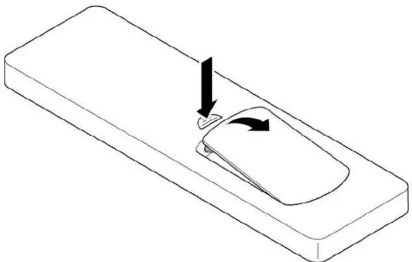 INFOCUS JTouch INF9855 - INSERTION DES PILES DANS LA TÉLECOMMANDE - 1